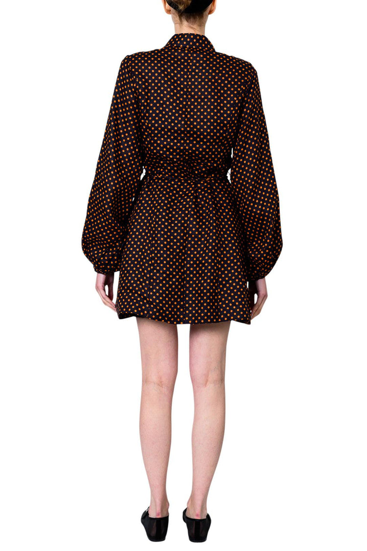 Faithfull The Brand-Rae Mini Dress Ludovica Polka Dot-dgallerystore
