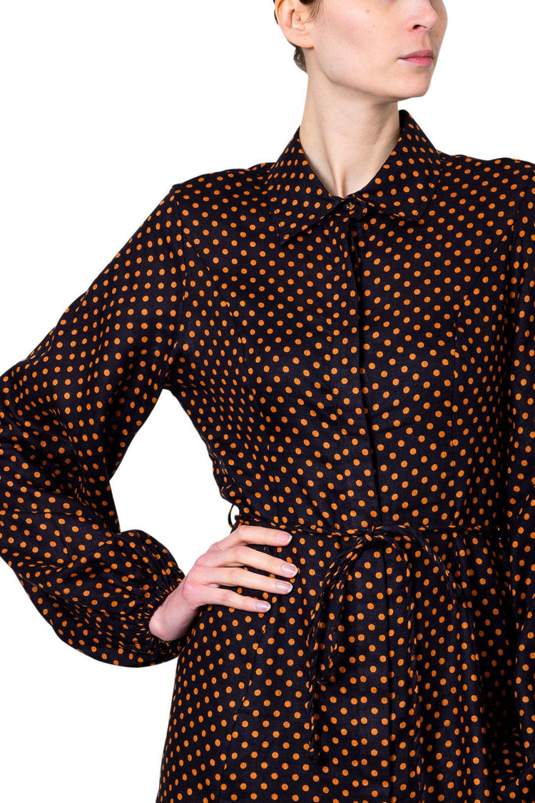 Faithfull The Brand-Rae Mini Dress Ludovica Polka Dot-dgallerystore