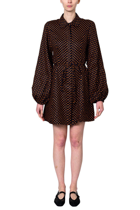 Faithfull The Brand-Rae Mini Dress Ludovica Polka Dot-dgallerystore