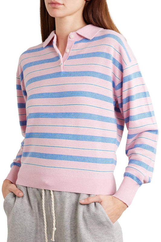Guest In Residence-Collegate stripe polo daybreak combo-dgallerystore