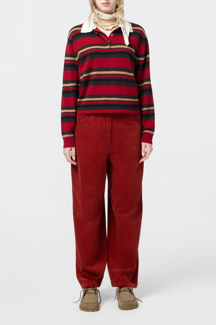 Guest In Residence-Cropped stripe rugby ruby combo-dgallerystore