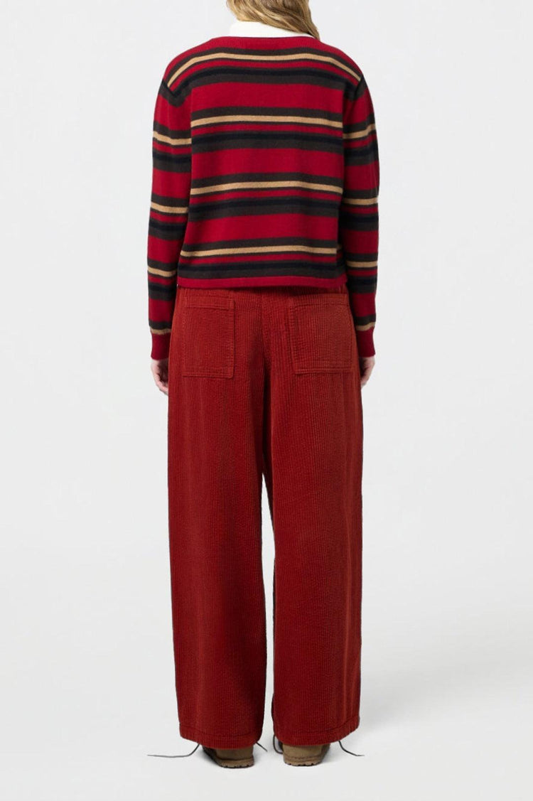 Guest In Residence-Cropped stripe rugby ruby combo-dgallerystore