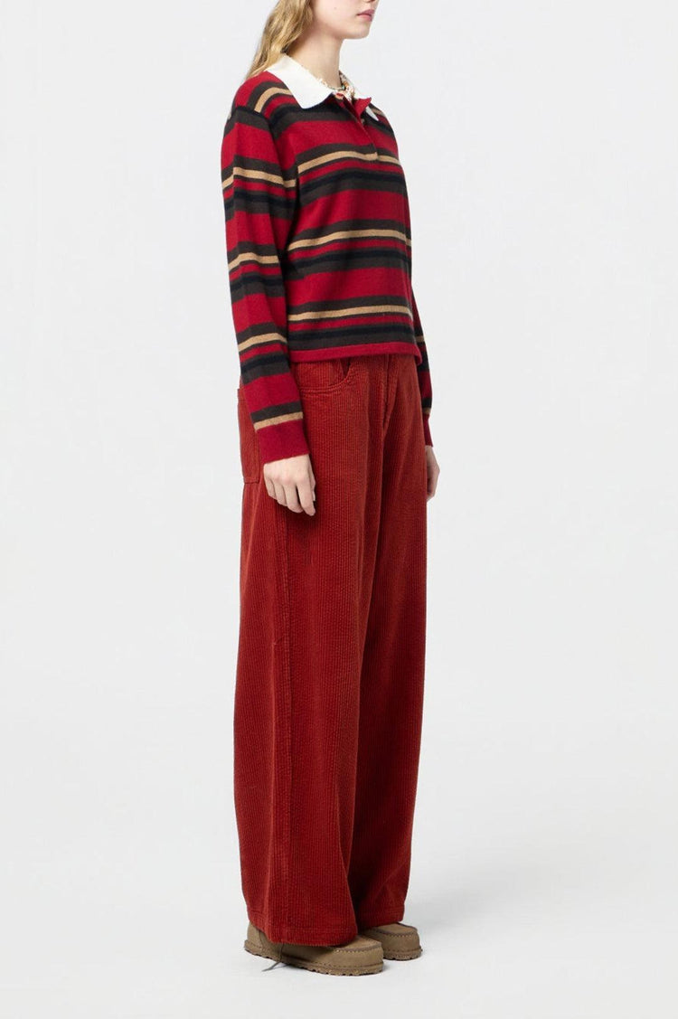 Guest In Residence-Cropped stripe rugby ruby combo-dgallerystore
