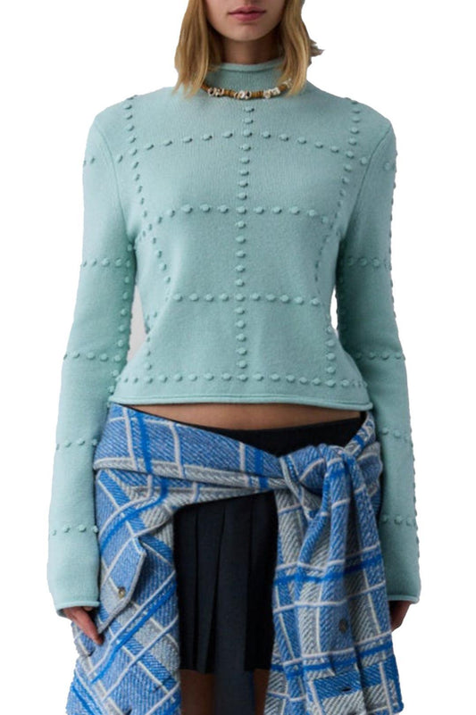 Guest In Residence-Popcorn top in cashmere blend seaglass-dgallerystore