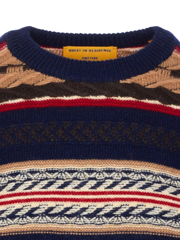 Guest In Residence-Striped fringed sweater-dgallerystore
