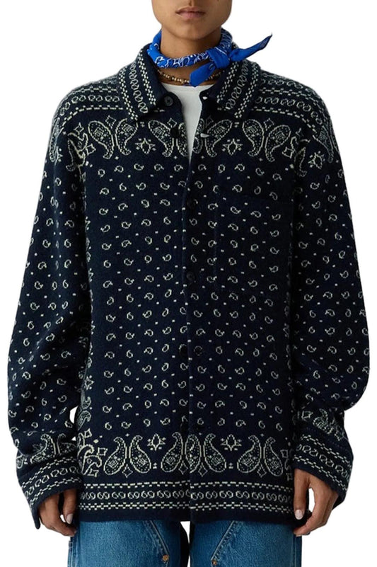 Guest In Residence-Wild rag work shirt midnight-dgallerystore