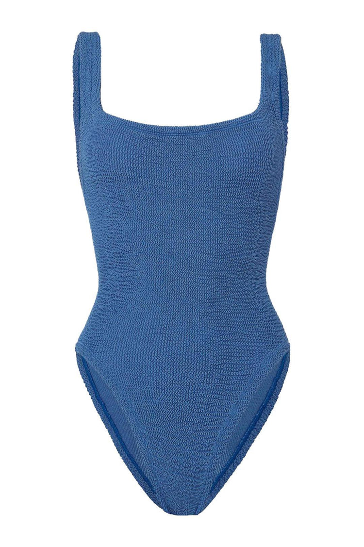 Hunza G-Square neck swim metallic denim-dgallerystore