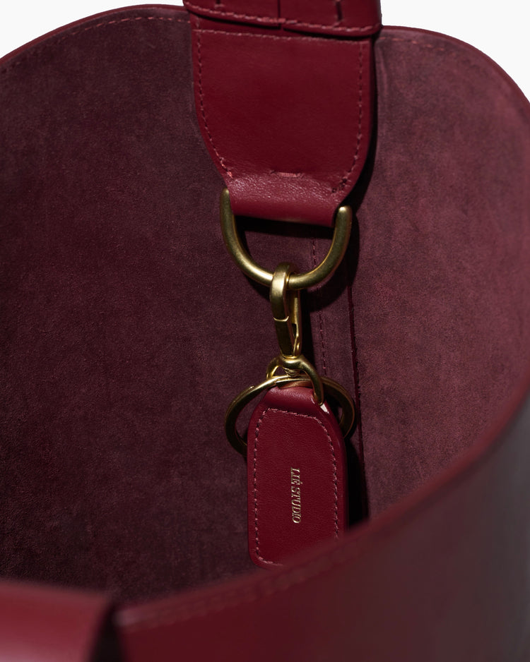 Lie Studio-The Norma Tote Burgudny Red-dgallerystore