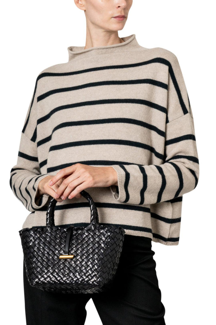 Liffner-Leather Mini Basket Bag-dgallerystore