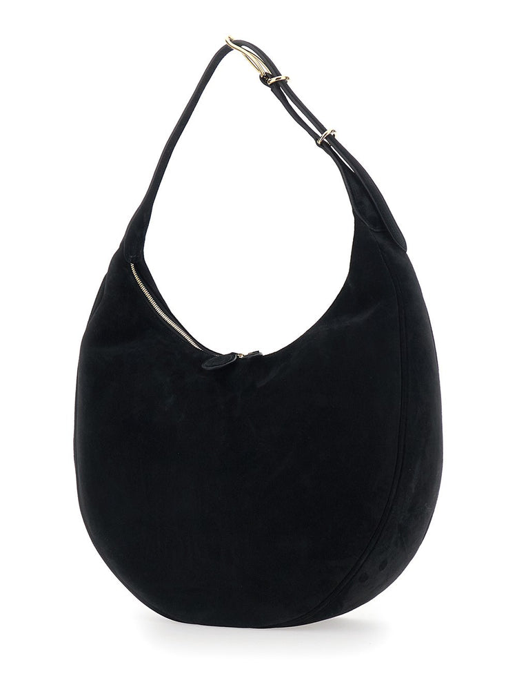 Liffner-Moon hobo cow suede black-dgallerystore
