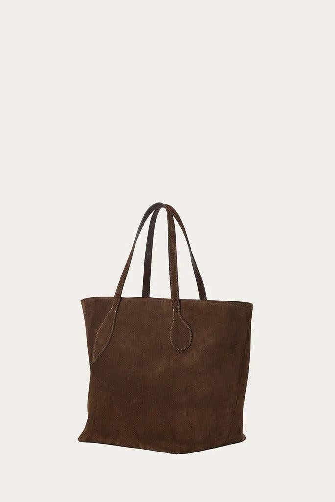 Liffner-Sprout Tote Dark Brown Suede-dgallerystore