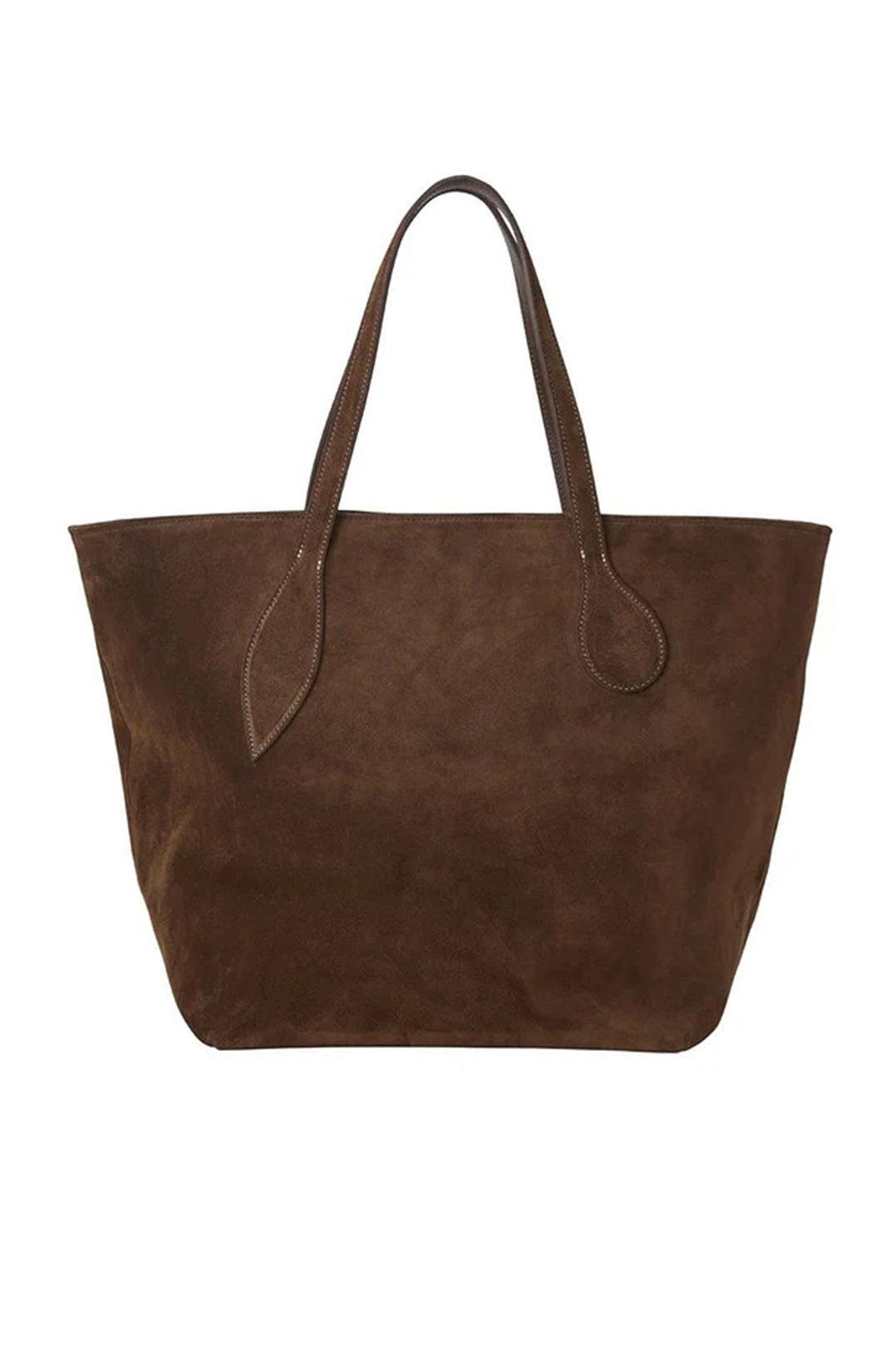 Liffner-Sprout Tote Dark Brown Suede-dgallerystore