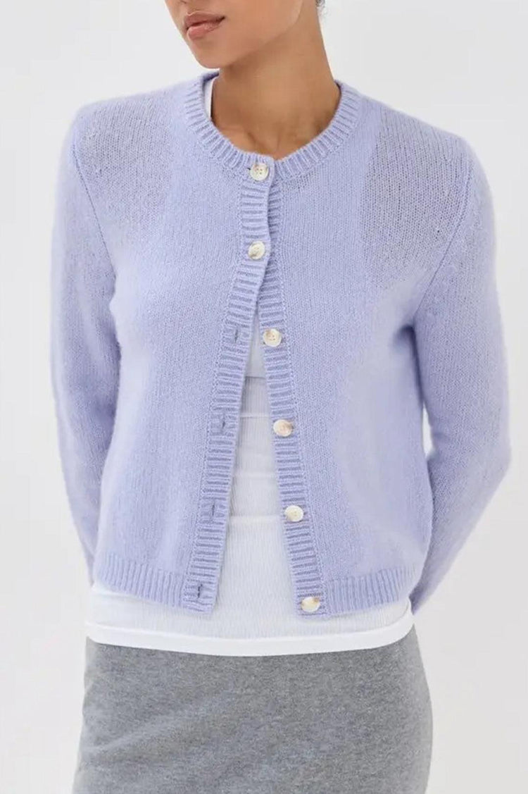 Lisa Yang-Felicia cashmere cardigan - soft lavender-dgallerystore