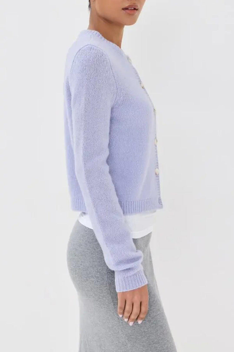 Lisa Yang-Felicia cashmere cardigan - soft lavender-dgallerystore