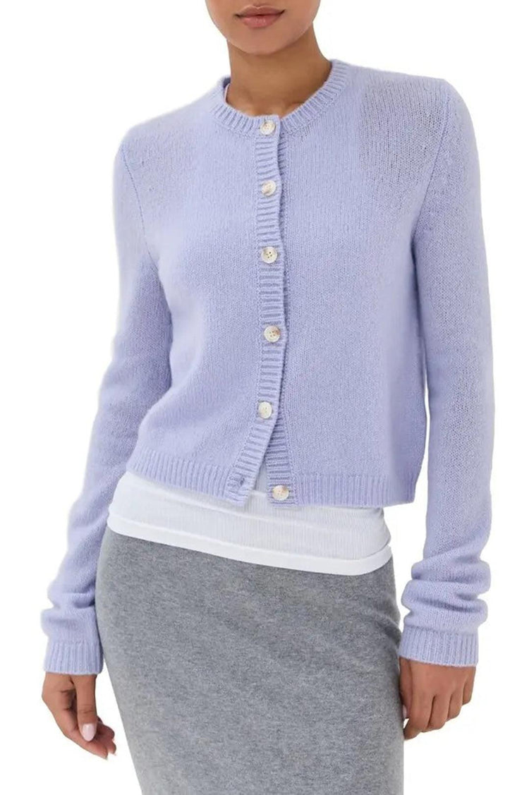 Lisa Yang-Felicia cashmere cardigan - soft lavender-dgallerystore