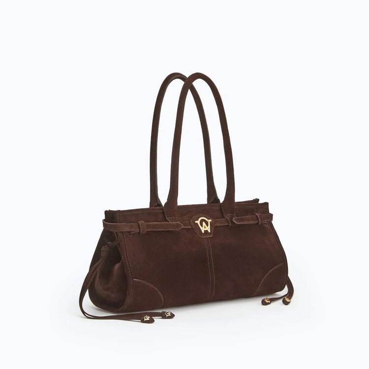 Manc-Baby jane - dark suede brown-dgallerystore