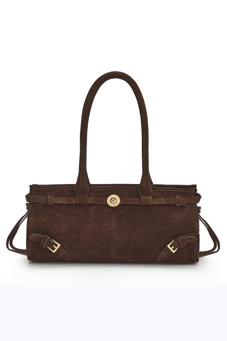 Manc-Baby jane - dark suede brown-dgallerystore