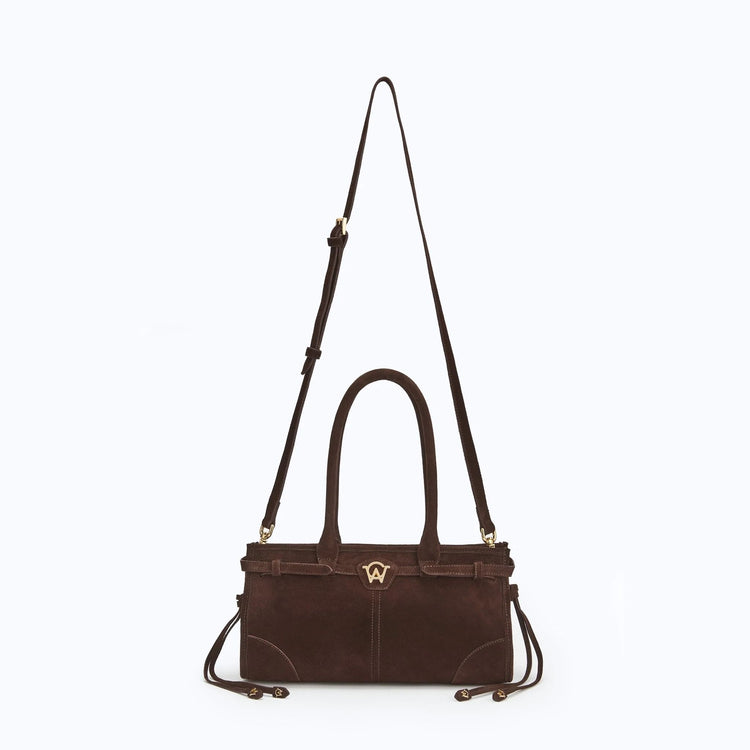 Manc-Baby jane - dark suede brown-dgallerystore
