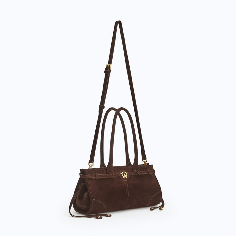 Manc-Baby jane - dark suede brown-dgallerystore
