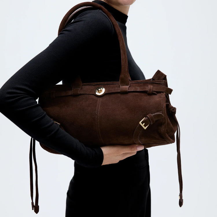 Manc-Baby jane - dark suede brown-dgallerystore