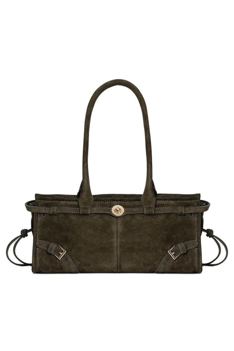 Manc-Baby jane - suede tobacco green-dgallerystore