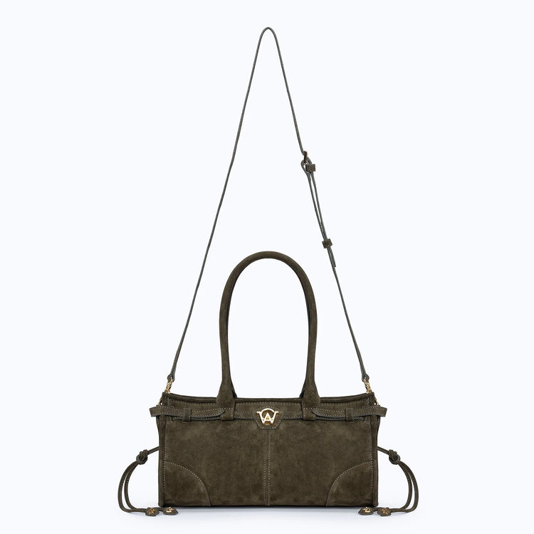 Manc-Baby jane - suede tobacco green-dgallerystore