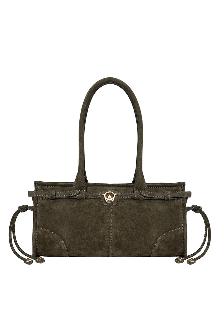 Manc-Baby jane - suede tobacco green-dgallerystore