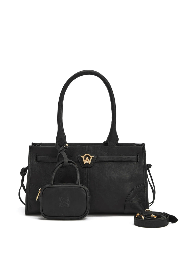 Manc-Zouzou mini black women leather bag-dgallerystore