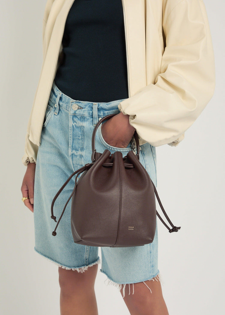 Mansur Gavriel-Dea bucket chocolate-dgallerystore