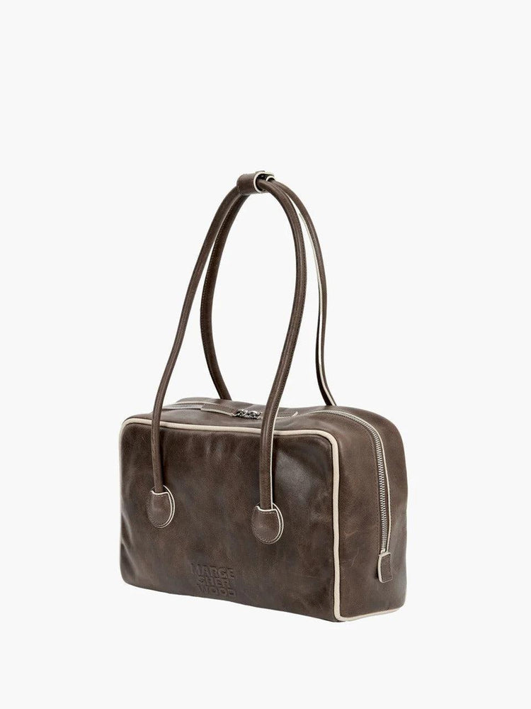 Margesherwood-Soft Boston Piping washed brown cream beige crinkle-dgallerystore