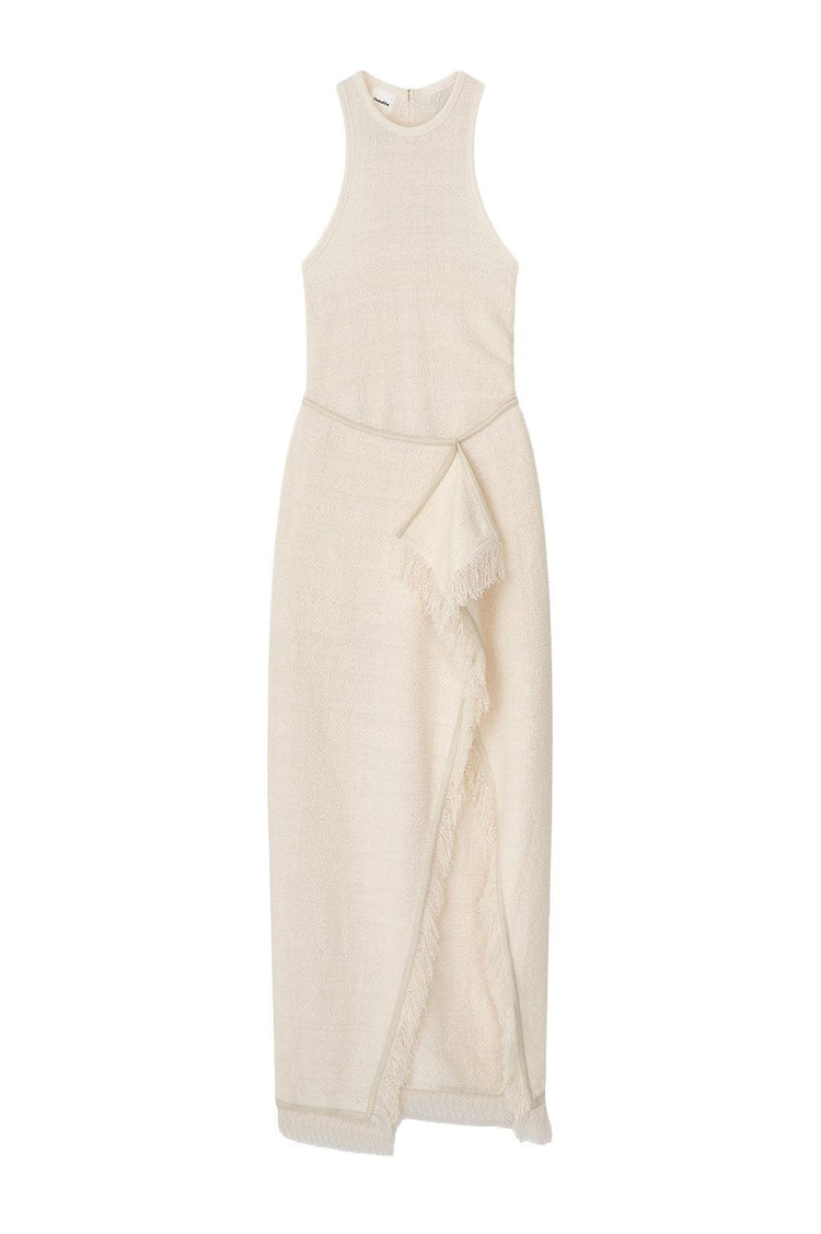 Nanushka-Rayen Mid-Length Dress in Ivory-dgallerystore