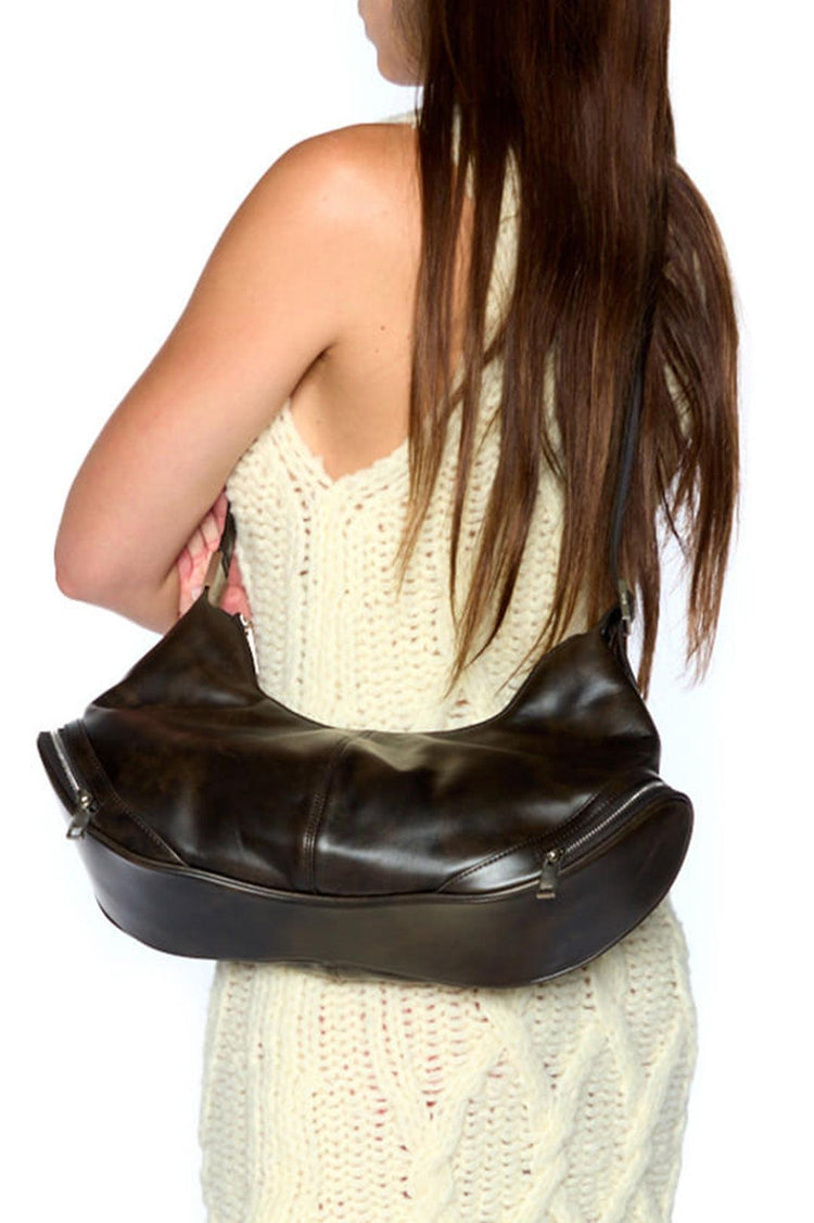 Osoi-Cargo Hobo Large In Stain Brown-dgallerystore