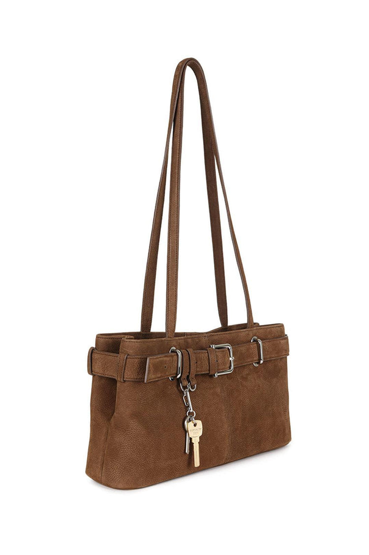 Osoi-Shoulder Brocle in Nubuck Brown-dgallerystore