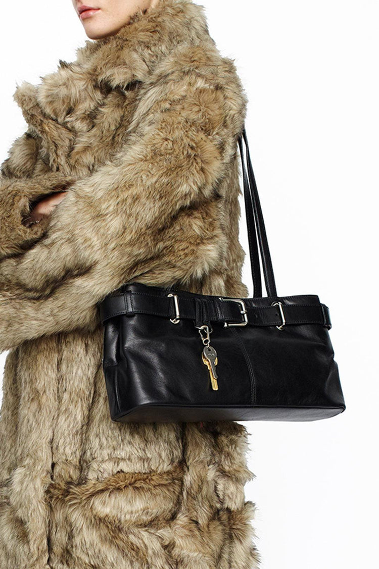 Osoi-Shoulder Brocle in Stone Black-dgallerystore