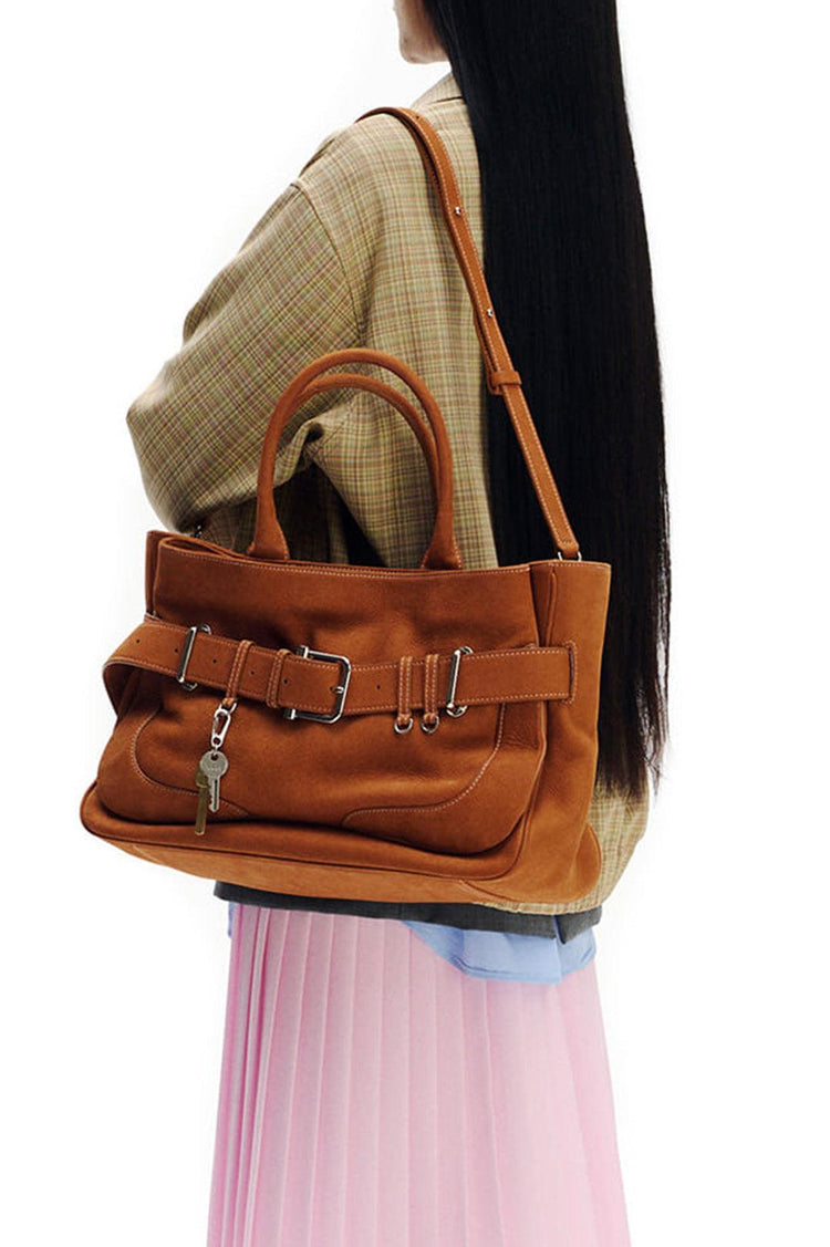 Osoi-Tote Brocle Nubuck Tan-dgallerystore