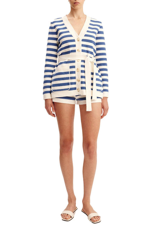 Posse-Ari Cardigan - Blue Stripe-dgallerystore