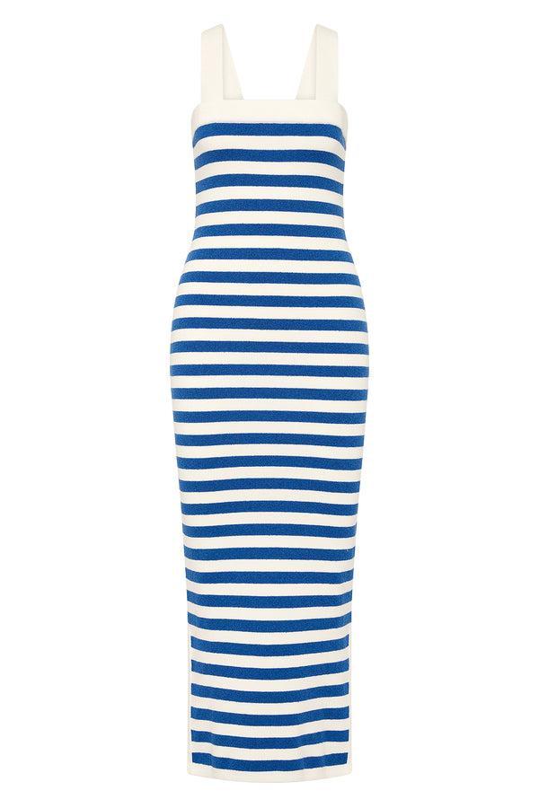 Posse-Ari Dress - Blue Stripe-dgallerystore