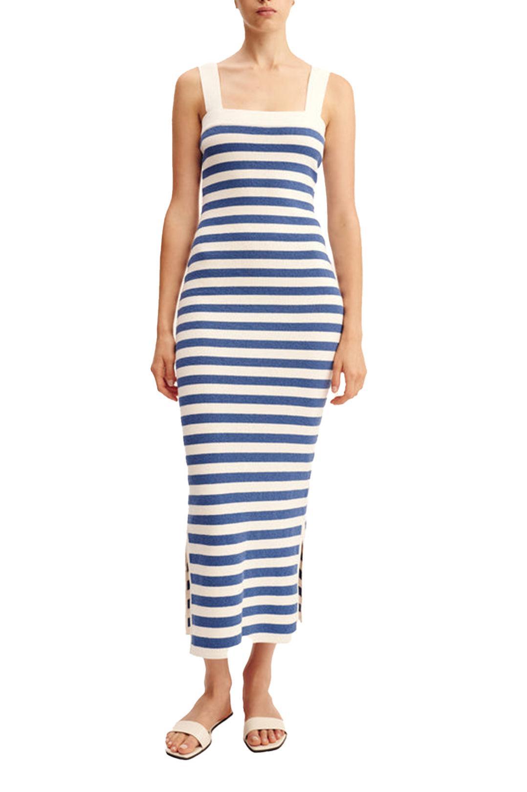 Posse-Ari Dress - Blue Stripe-dgallerystore