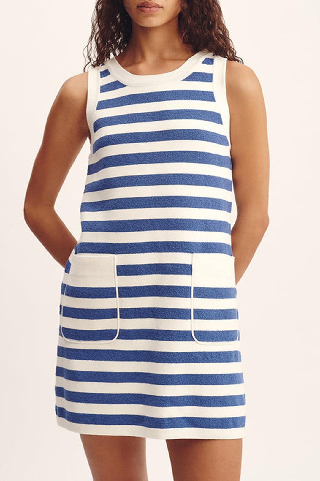 Posse-Ari Mini Dress - Blue Stripe-dgallerystore