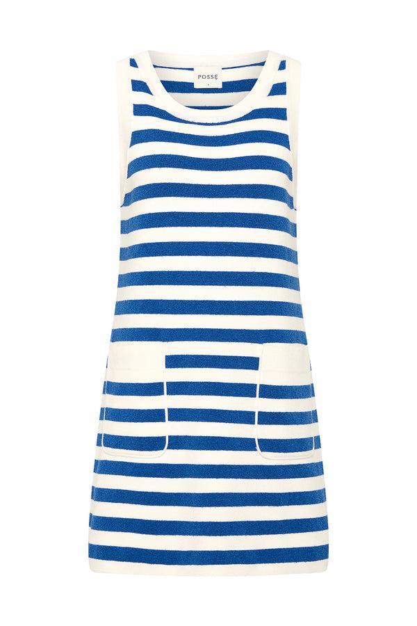 Posse-Ari Mini Dress - Blue Stripe-dgallerystore