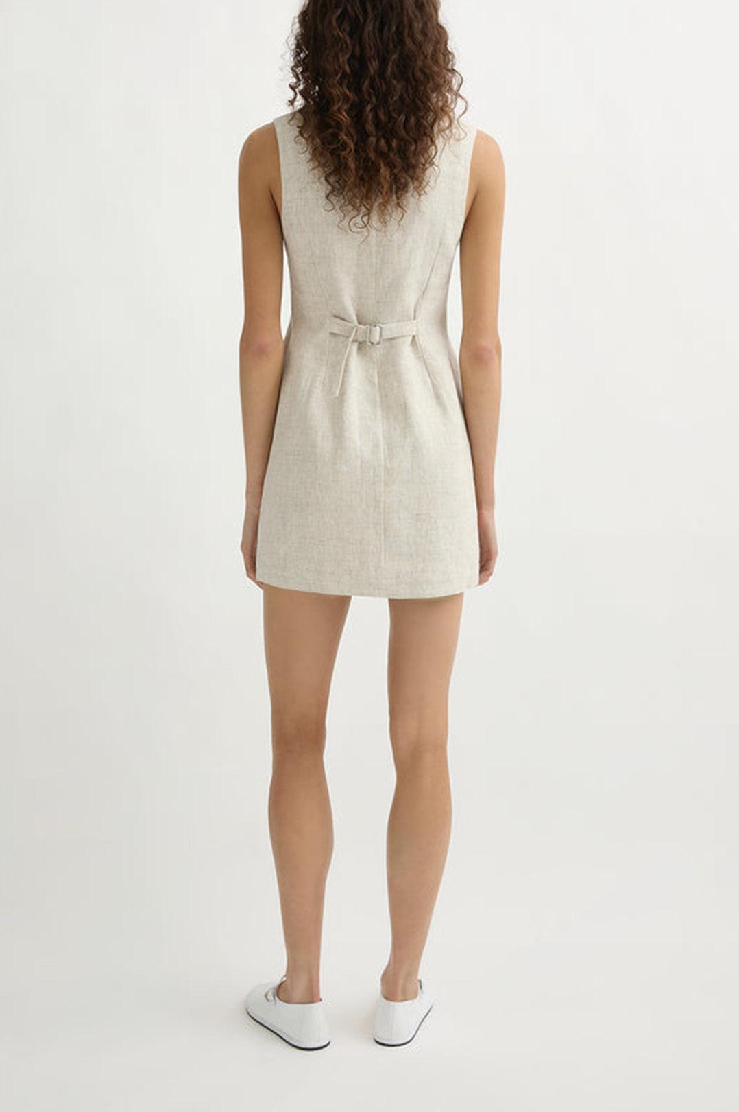Posse-Emma Button Down Dress - Natural-dgallerystore