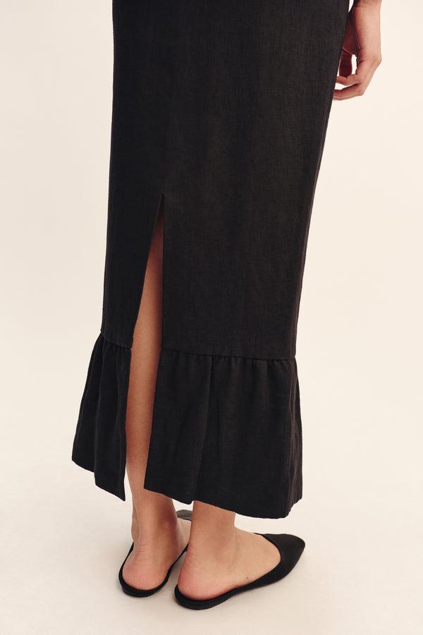 Posse-Matilda Column Skirt - Black-dgallerystore
