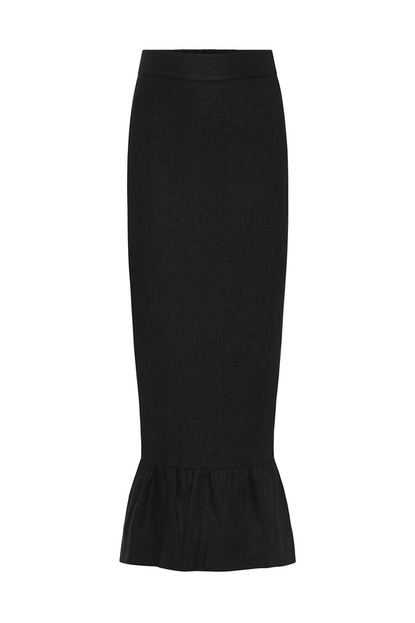 Posse-Matilda Column Skirt - Black-dgallerystore