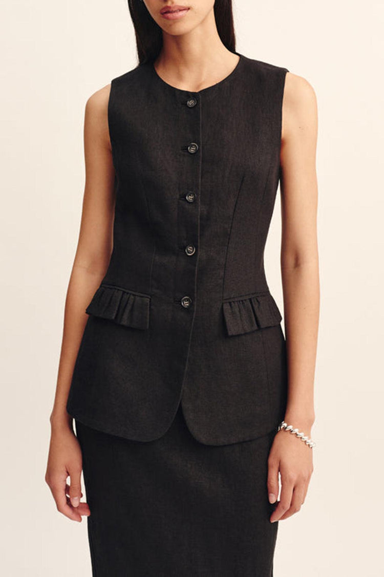 Posse-Matilda Gilet - Black-dgallerystore