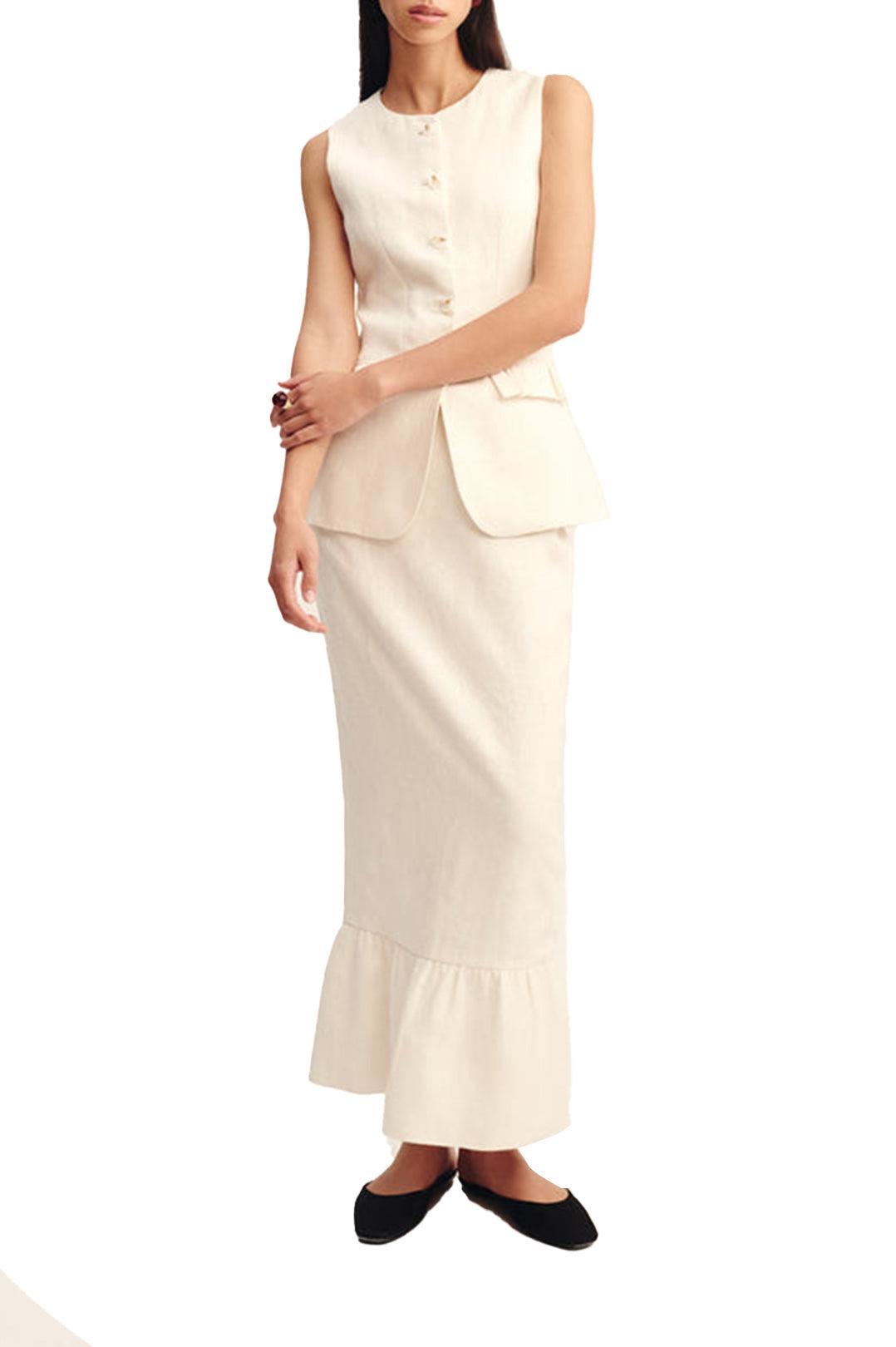 Posse-Matilda Gilet - Cream-dgallerystore