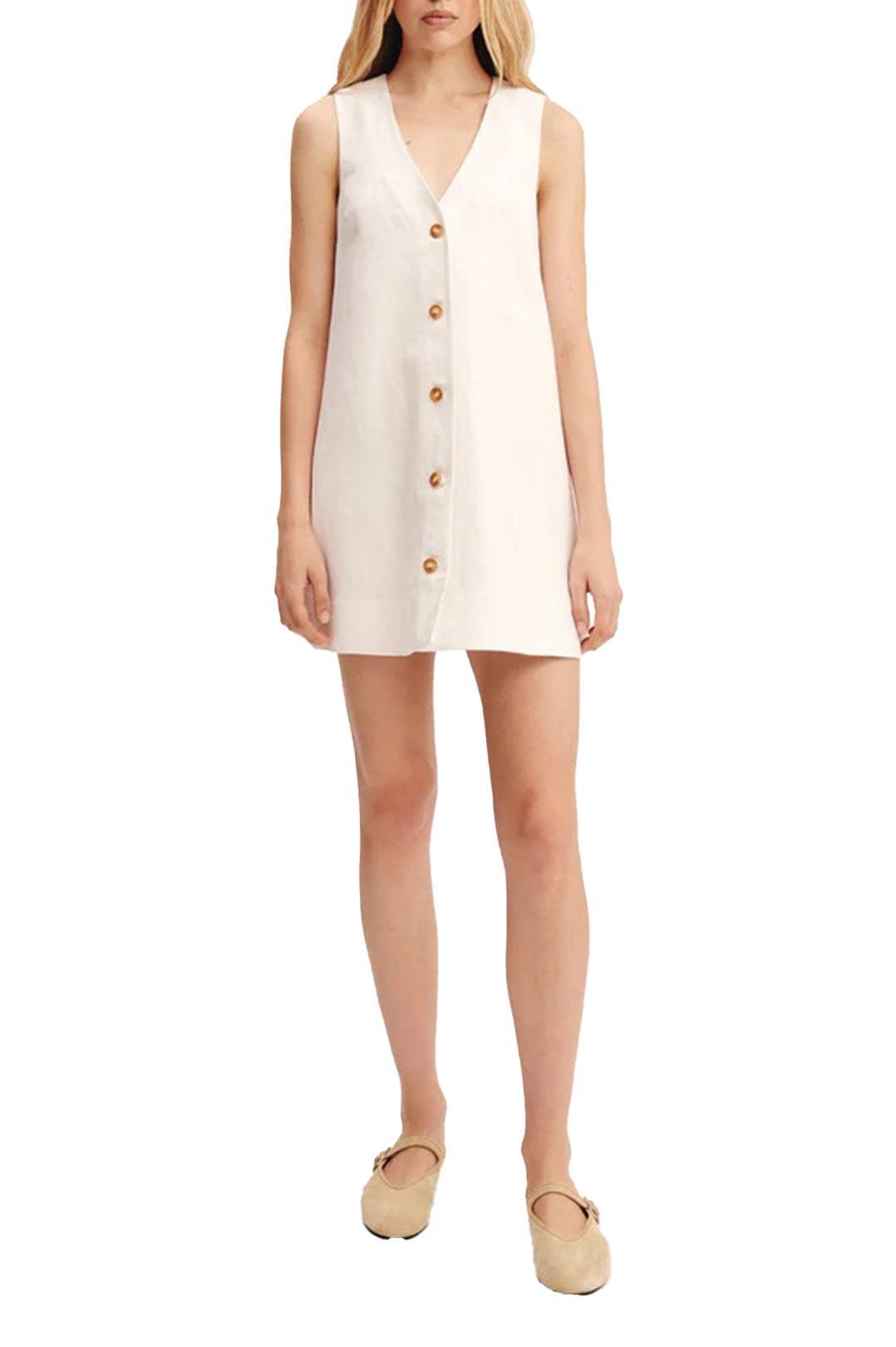 Posse-Nancy Mini Dress - Ivory-dgallerystore