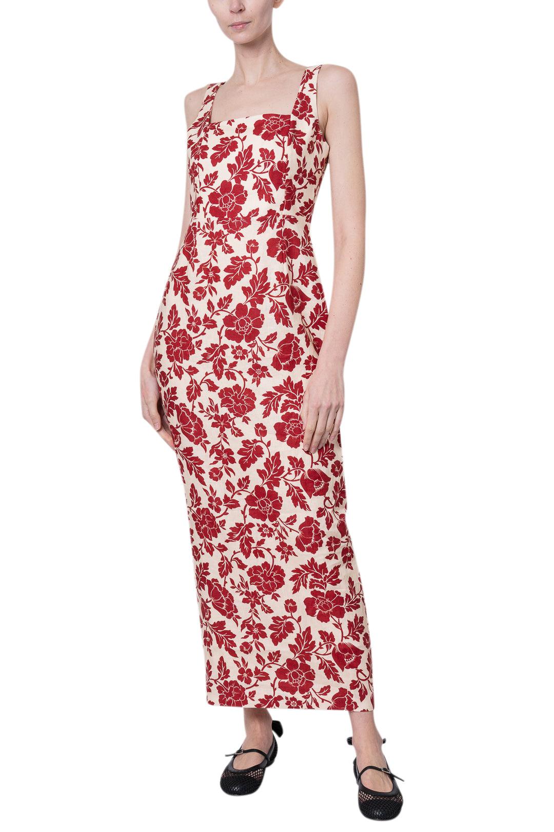 Posse Skyla Column Dress in Red Posse Skyla Column Dress in Red