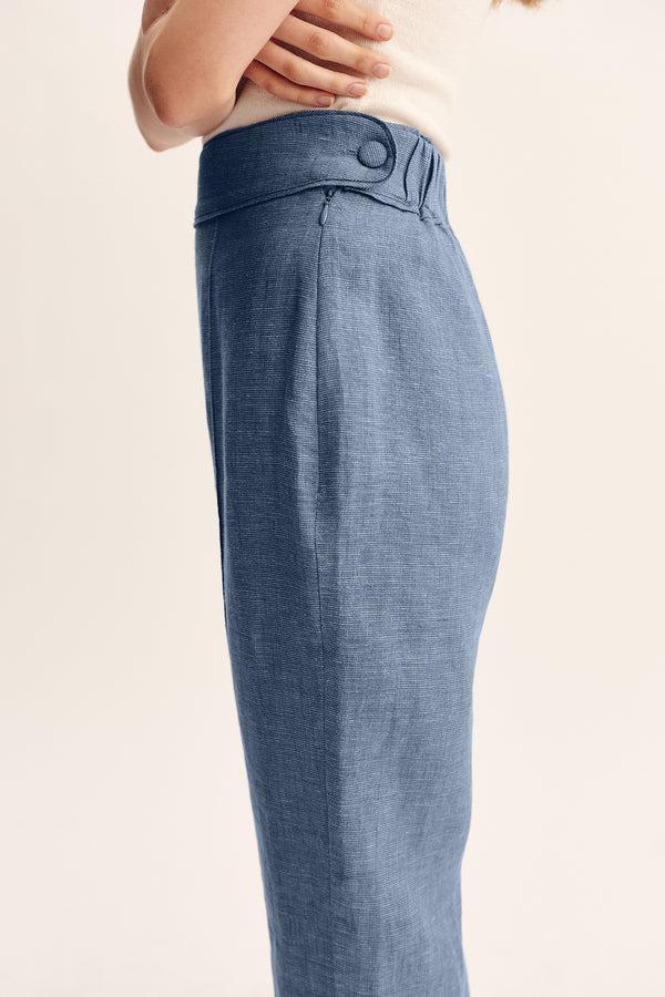 Posse-Thea Trouser - Steel Blue-dgallerystore