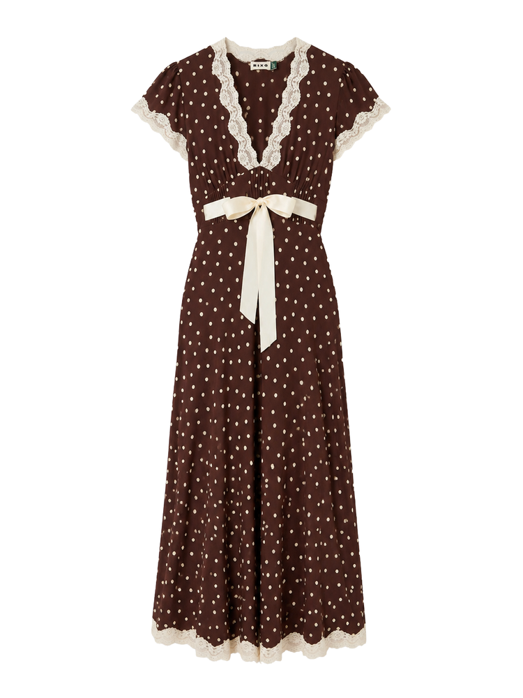 Rixo-13029918 rixo marlice dress layla dot brown-dgallerystore