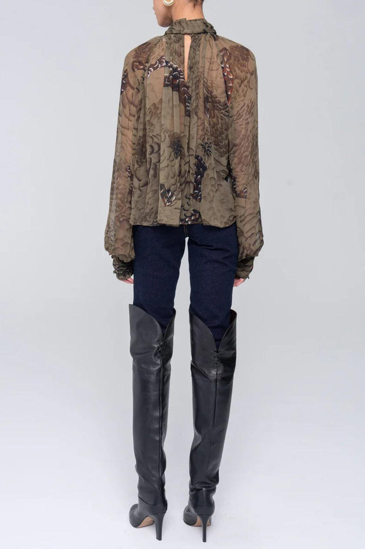 Ronny Kobo-Zenia top - jade camo-dgallerystore